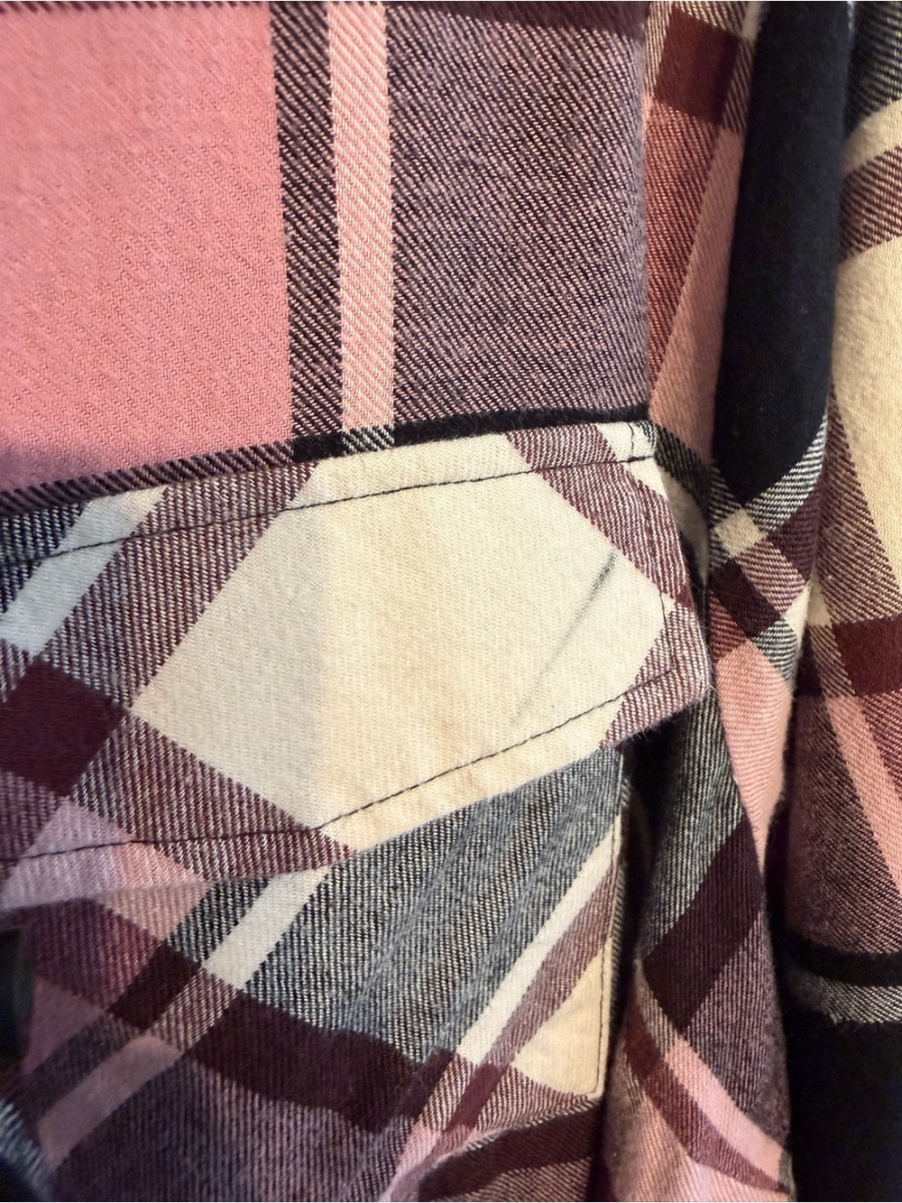 torrid Pink Black Plaid Button-Up Shirt - Picture 3 of 3